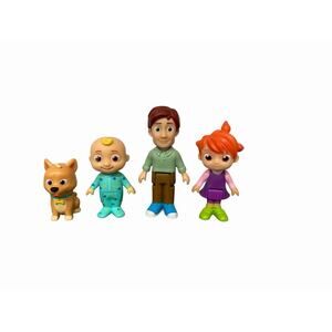 Cocomelon Family Figure Four Pack: JJ, Yo-Yo, Dad Patrick & Dog Bingo